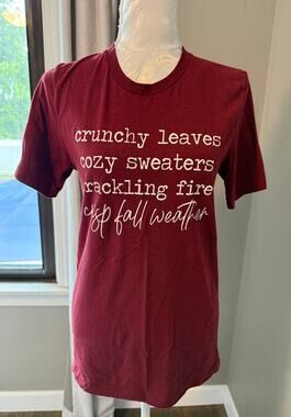 Boutique Fall Graphic T-Shirt Small